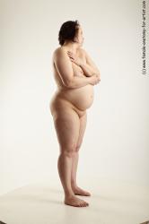 Nude Woman White Standing poses - ALL Pregnant short brown Standing poses - simple Pinup